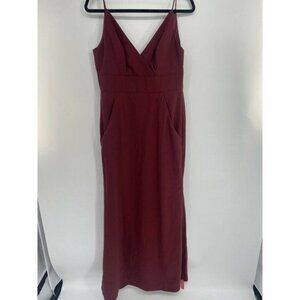 After Six 6824 V-Back Spaghetti Strap Pockets Gown SZ 6 CABERNET NEW BACK ZIP